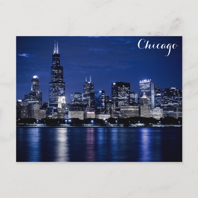 Postal Línea aérea de la costa de Chicago en Michigan, fo (Anverso)