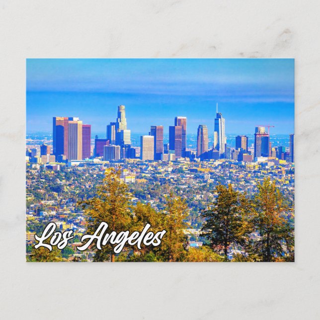 Postal Línea aérea de Los Ángeles, California, Estados Un (Anverso)