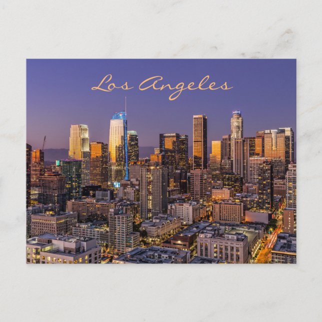 Postal Línea aérea de Los Ángeles - Luz dorada (Anverso)