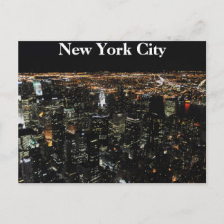 Postal Línea aérea de Nueva York de noche