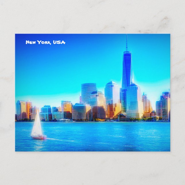 Postal Línea aérea de Nueva York, Estados Unidos (Anverso)