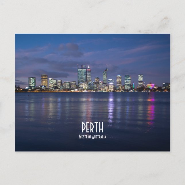 Postal Línea aérea de Perth City (Anverso)