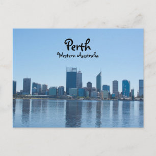 Postal Línea aérea de Perth City en horario de verano