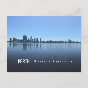 Postal Línea aérea de Perth City Skyline Occidental Austr