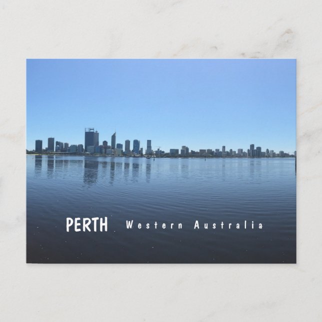 Postal Línea aérea de Perth City Skyline Occidental Austr (Anverso)