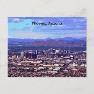 Postal Línea aérea de Phoenix Arizona en horario de veran