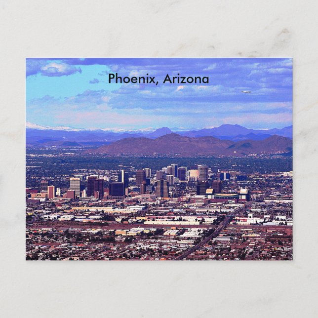 Postal Línea aérea de Phoenix Arizona en horario de veran (Anverso)