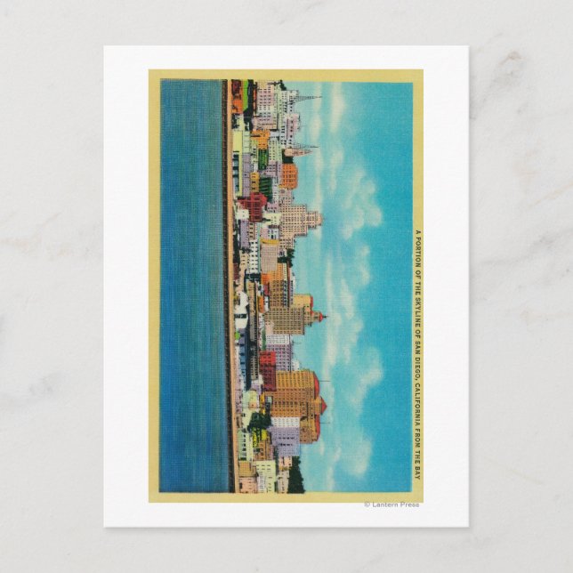 Postal Línea aérea de San Diego desde la bahía de San Die (Anverso)