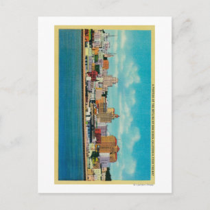 Postal Línea aérea de San Diego desde la bahía de San Die