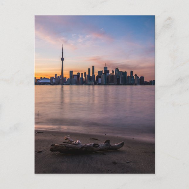 Postal Línea aérea de Toronto al atardecer (Anverso)