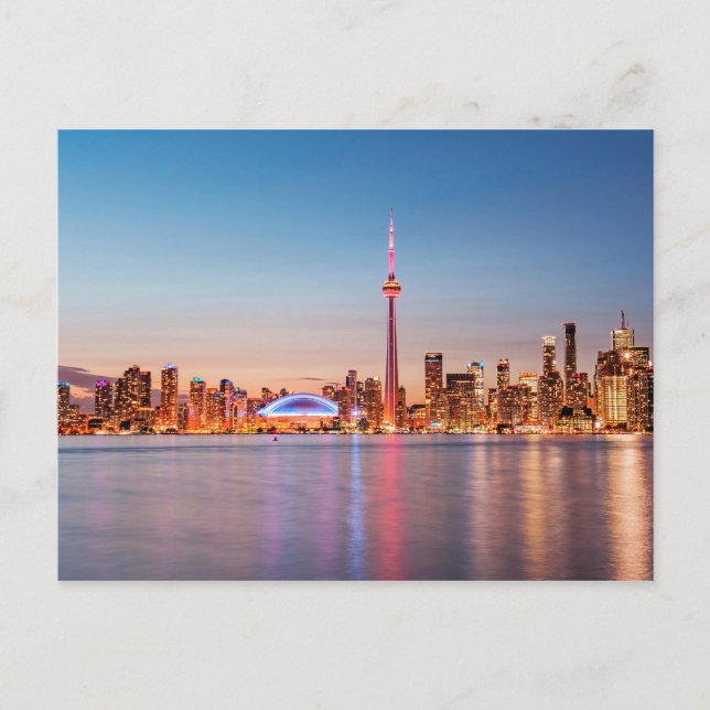 Postal Línea aérea de Toronto al atardecer (Anverso)