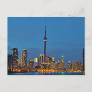 Postal Línea Aérea De Toronto En Ontario Canadá De Noche