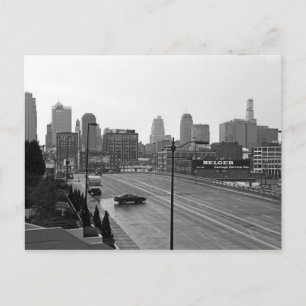 Postal Línea aérea del centro de Kansas City - Foto en bl