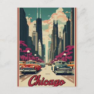 Postal Línea aérea moderna de Chicago en Illinois
