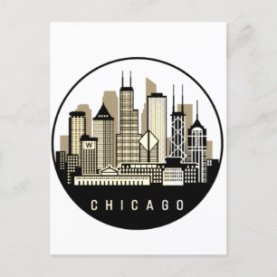 Postal Línea aérea moderna de Chicago en Illinois