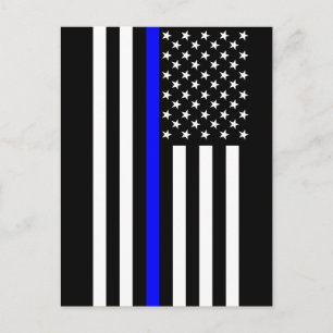 Postal Línea Azul delgada de Estados Unidos
