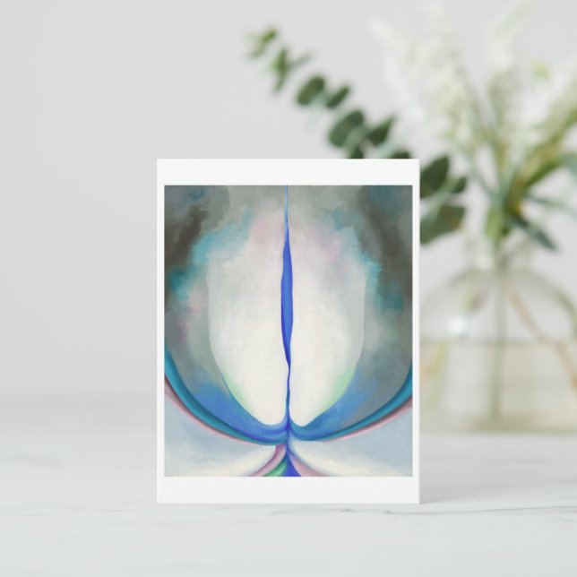 Postal Línea Azul | Georgia O'Keeffe | (Anverso de pie)