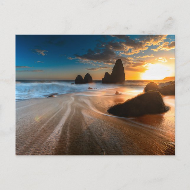 Postal Línea Costera Al Amanecer | California del Norte (Anverso)