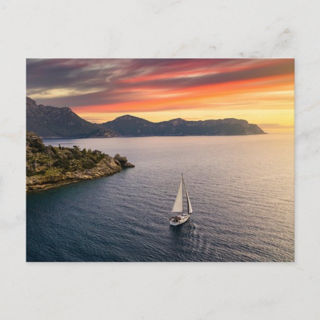 Postal Línea costera | Bodrum, Turquía (Anverso)