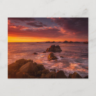 Postal Línea costera   Sunset Pacific Grove Carmel Califo