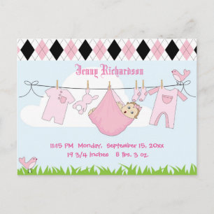 Postal Línea Cute Baby Clothes