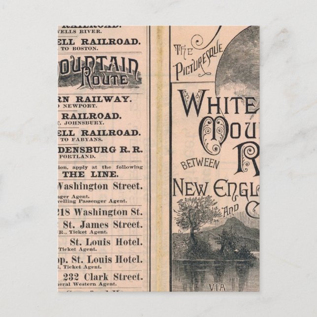 Postal Línea de aire de Montreal y de Boston (Anverso)