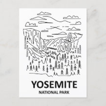 Línea de arte del Parque Nacional Yosemite
