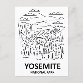 Postal Línea de arte del Parque Nacional Yosemite