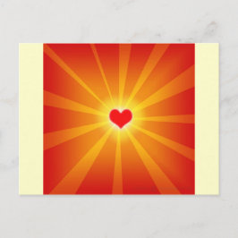 Postal Línea de brillo de luz de amor