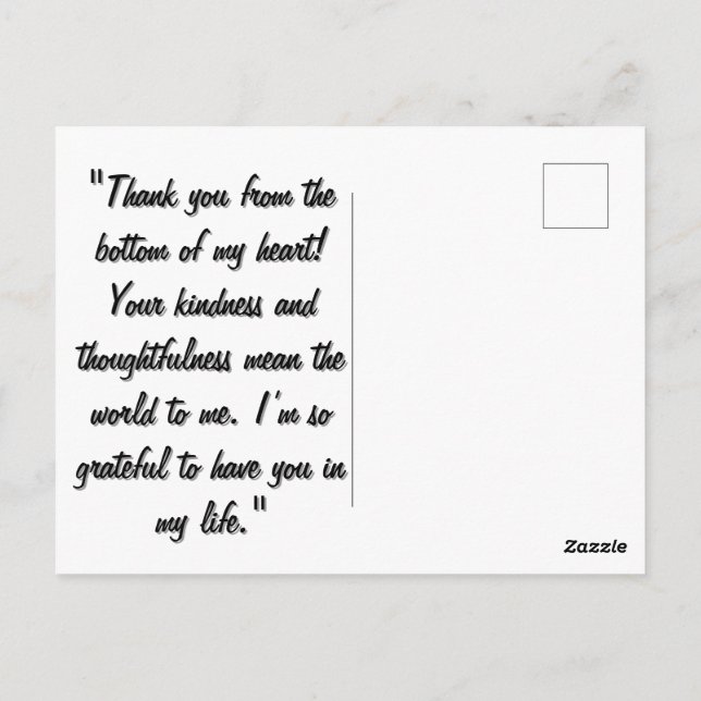 Postal Línea de dibujo de la mano de acuarela Esquema del (Reverso)