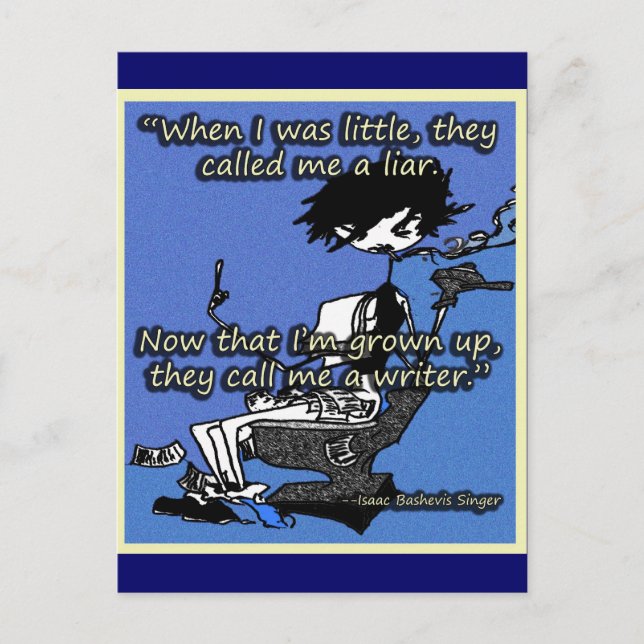 Postal Línea de escritores y mentirosos de Claire (Anverso)