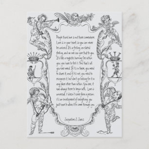 Postal Línea de expresión amor Art Victorian Simple