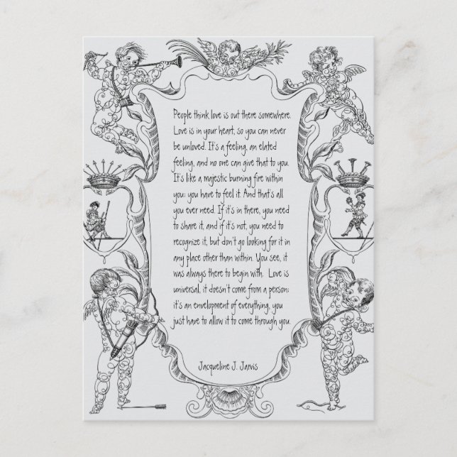 Postal Línea de expresión amor Art Victorian Simple (Anverso)