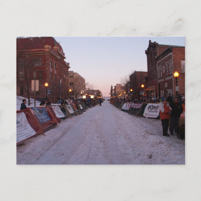 Postal Línea de inicio UP 200, Marquette, MI (Anverso)