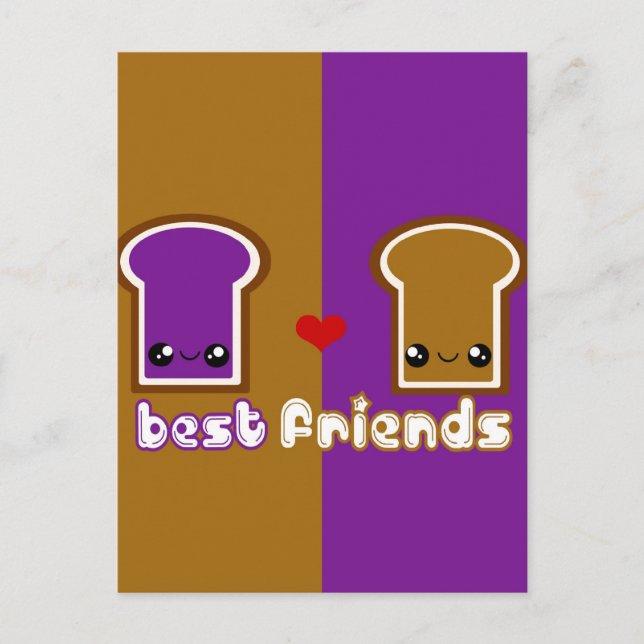 Postal Línea de mejores amigos de Tabu Japón - PB&J (Anverso)