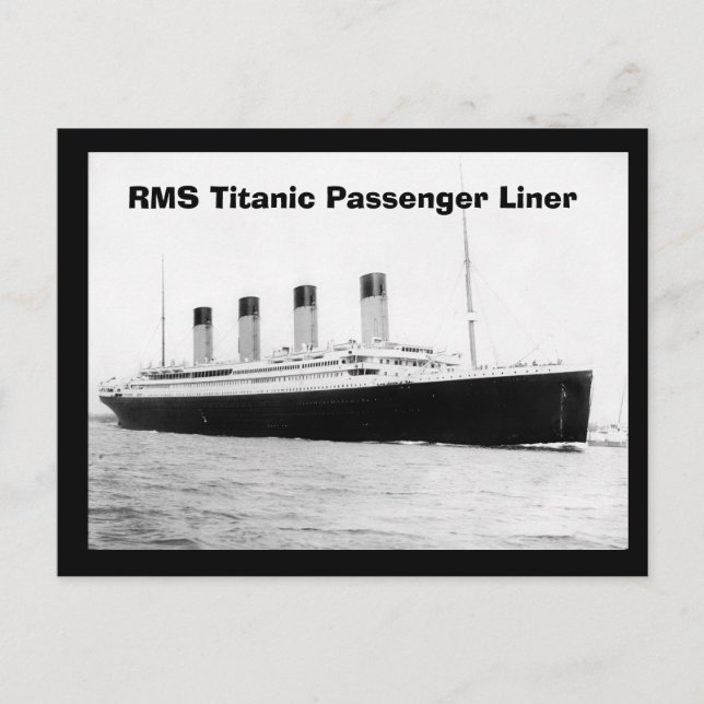 Postal Línea de pasajeros Titanic RMS (Anverso)