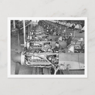 Postal Línea de producción Messerschmitt Bf109 en Regensb