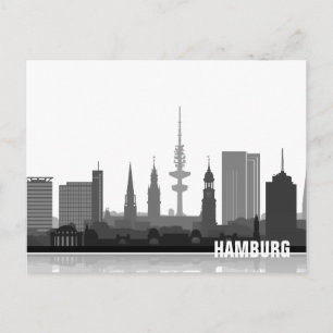Postal Línea de Skyline Hamburg - Postkarte / Grußkarte
