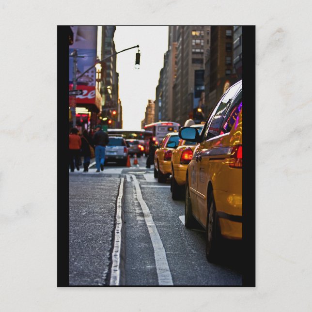 Postal Línea de taxis en Nueva York (Anverso)