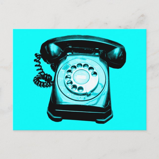 Postal Línea directa en cian (Anverso)