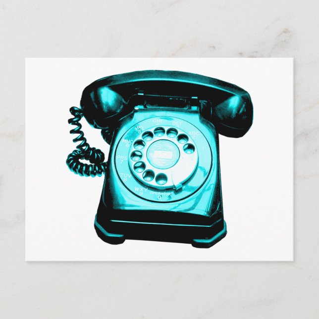 Postal Línea directa en cian (Anverso)