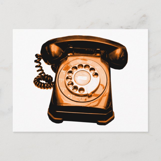 Postal Línea directa en Naranja (Anverso)