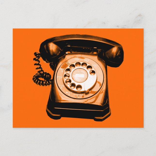 Postal Línea directa en Naranja (Anverso)