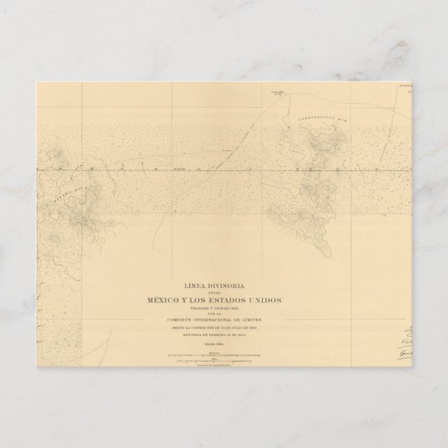 Postal Línea Divisoria entre México 3 (Anverso)
