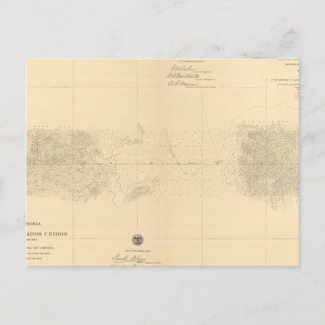 Postal Línea Divisoria entre México 5 (Anverso)