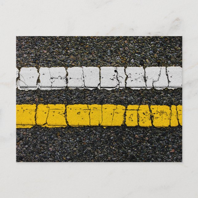 Postal Línea doble amarilla blanca (Anverso)