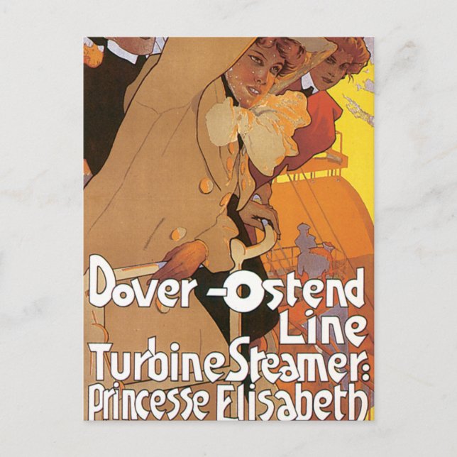 Postal Línea Dover-Ostend (Anverso)