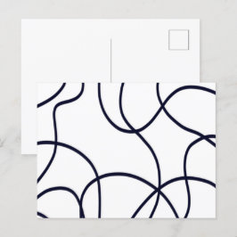 Postal Línea minimalista Arte Negro y Blanco