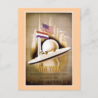 Postal Línea Nueva York de Holanda América