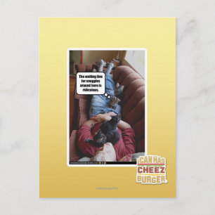 Postal Línea que espera para los snuggles